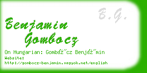 benjamin gombocz business card